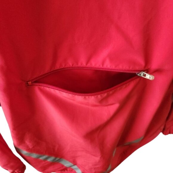 MEC Men’s Medium Red Cycling Jacket with Reflective Stripes - Picture 3 of 11